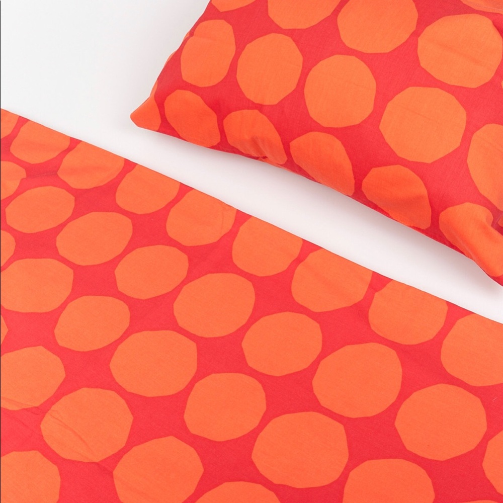Marimekko Queen Sheet Set - Kivet Orange